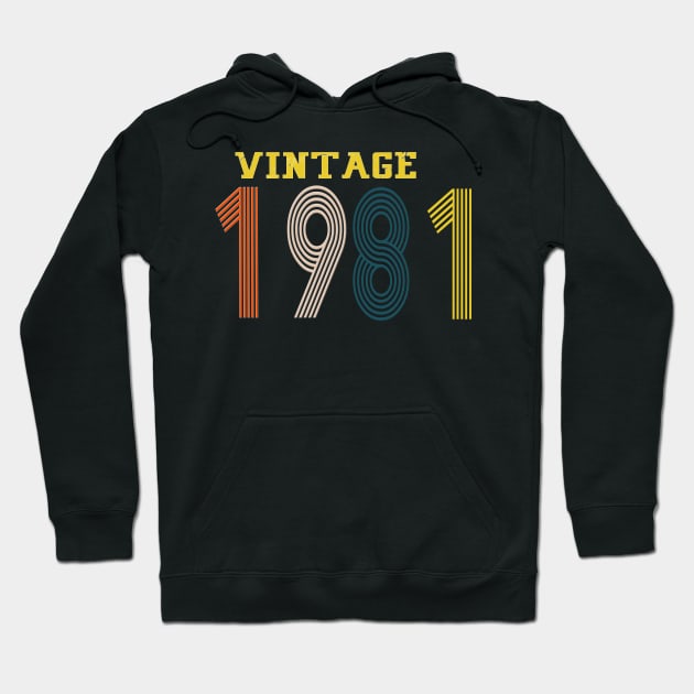 1981 vintage year retro Hoodie by Yoda